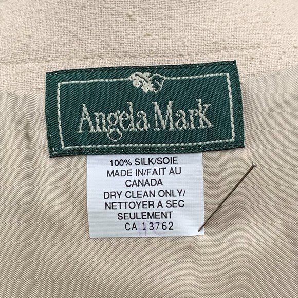 Angela Mark Cream Raw Silk Jacket & Matching Pants - Picture 16 of 16